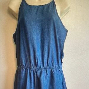 Ci Sono Kids Denim Halter One-Piece in Blue